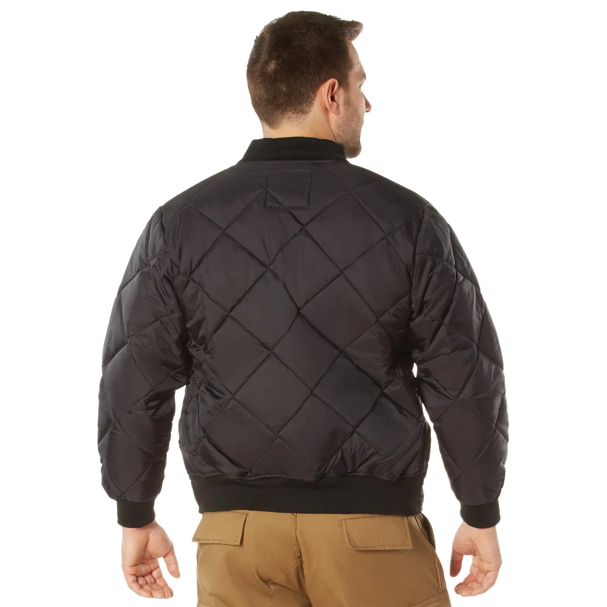 Diamond Quilted Nylon Flight Jacket