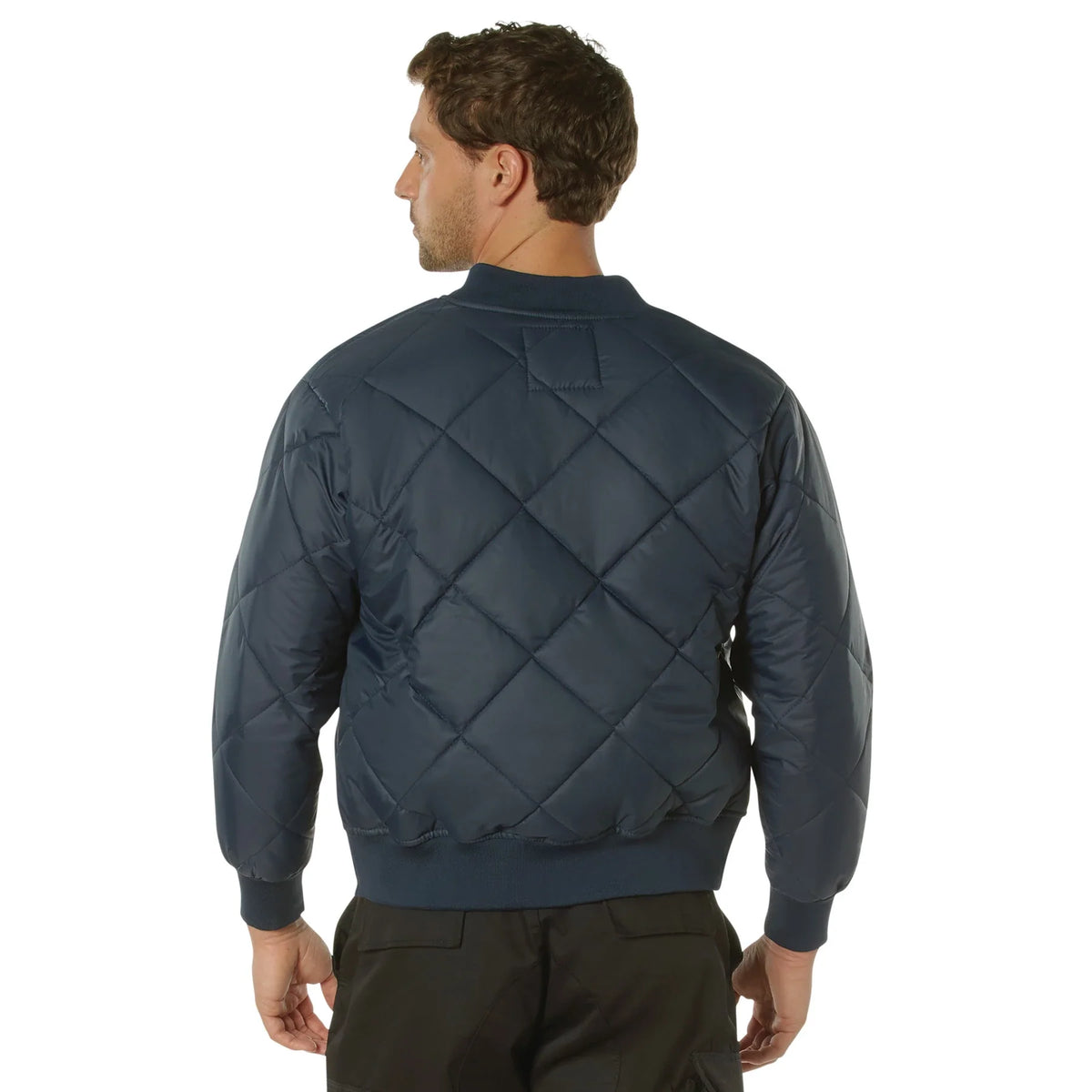 Diamond Quilted Nylon Flight Jacket