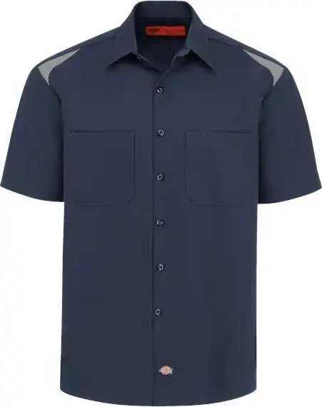 Dickies 05l Short Sleeve Performance Team Shirt - Long Sizes - Dark Navy Smoke