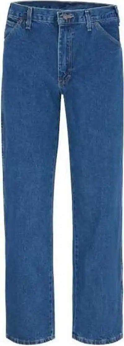 Dickies 1329 5-pocket Jeans - Stonewashed Indigo Blue - 37 Unhemmed