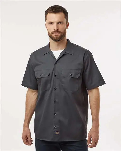 Dickies 2574 Short Sleeve Work Shirt - Charcoal