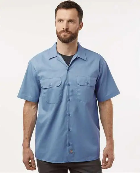 Dickies 2574 Short Sleeve Work Shirt - Gulf Blue