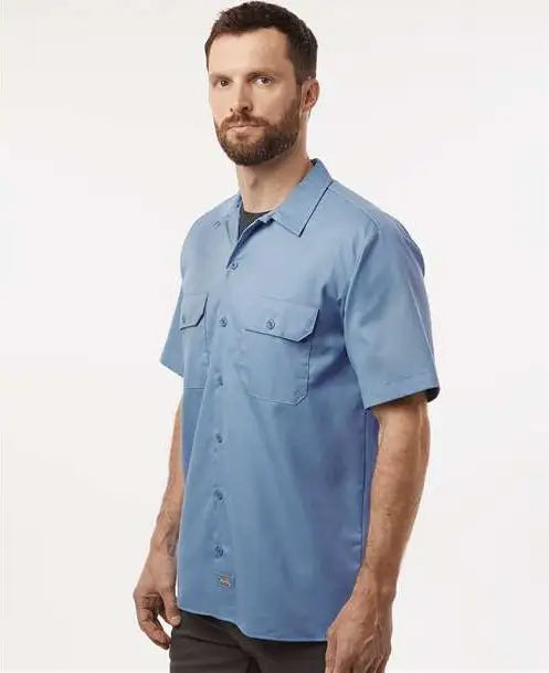 Dickies 2574 Short Sleeve Work Shirt - Gulf Blue