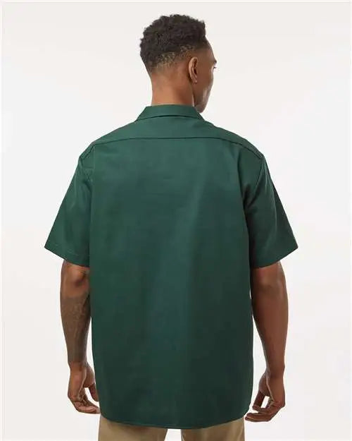 Dickies 2574 Short Sleeve Work Shirt - Hunter Green