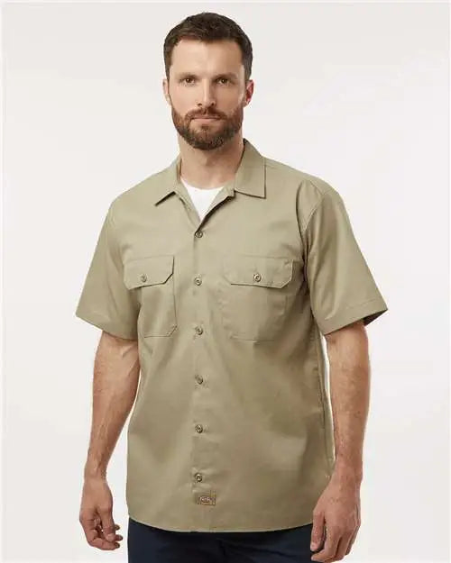 Dickies 2574 Short Sleeve Work Shirt - Khaki