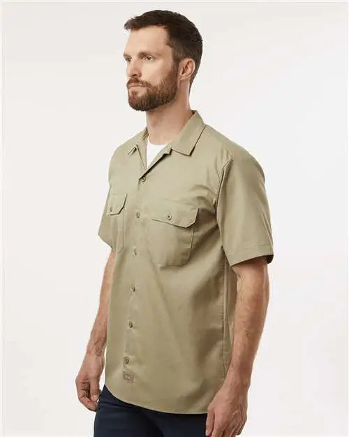 Dickies 2574 Short Sleeve Work Shirt - Khaki