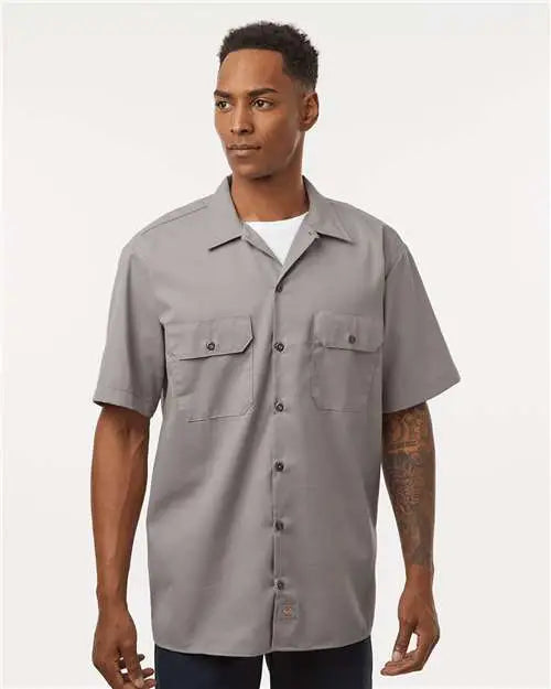 Dickies 2574 Short Sleeve Work Shirt - Silver Grey
