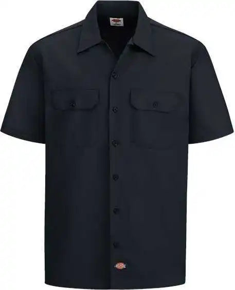 Dickies 2574l Short Sleeve Work Shirt Long Sizes Black