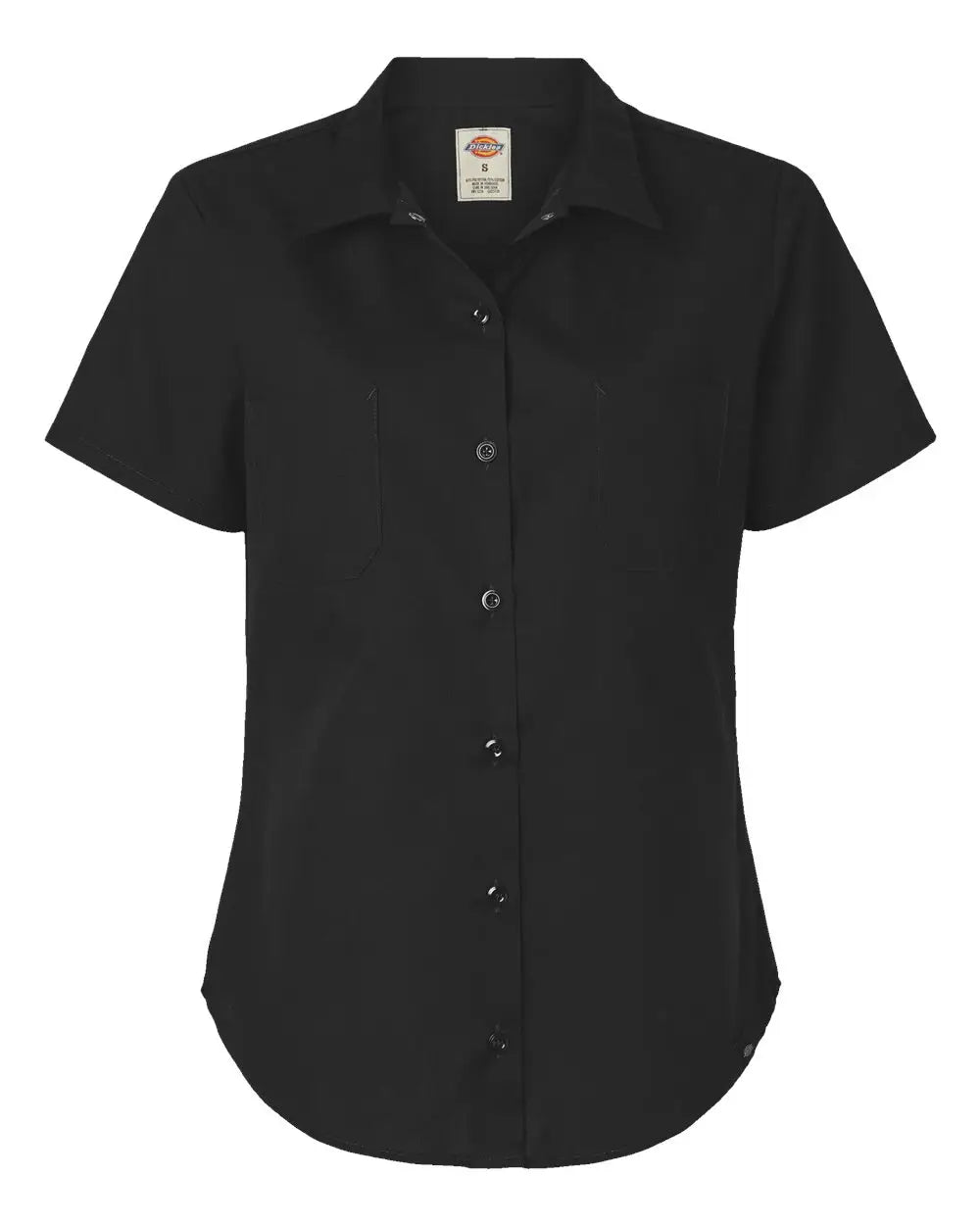 Dickies 5350r Women’s Industrial Short Sleeve Work Shirt - 5350 - Black