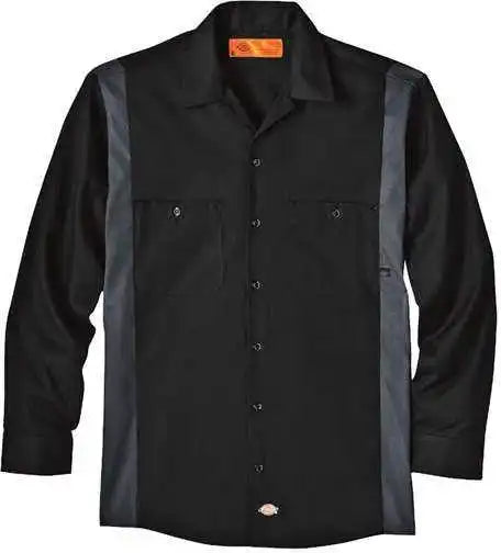 Dickies 5524 Industrial Colorblocked Long Sleeve Shirt - Black Dark Charcoal