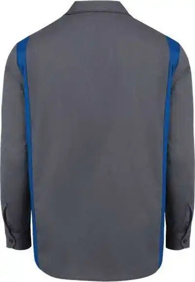 Dickies 5524 Industrial Colorblocked Long Sleeve Shirt - Charcoal Royal Blue