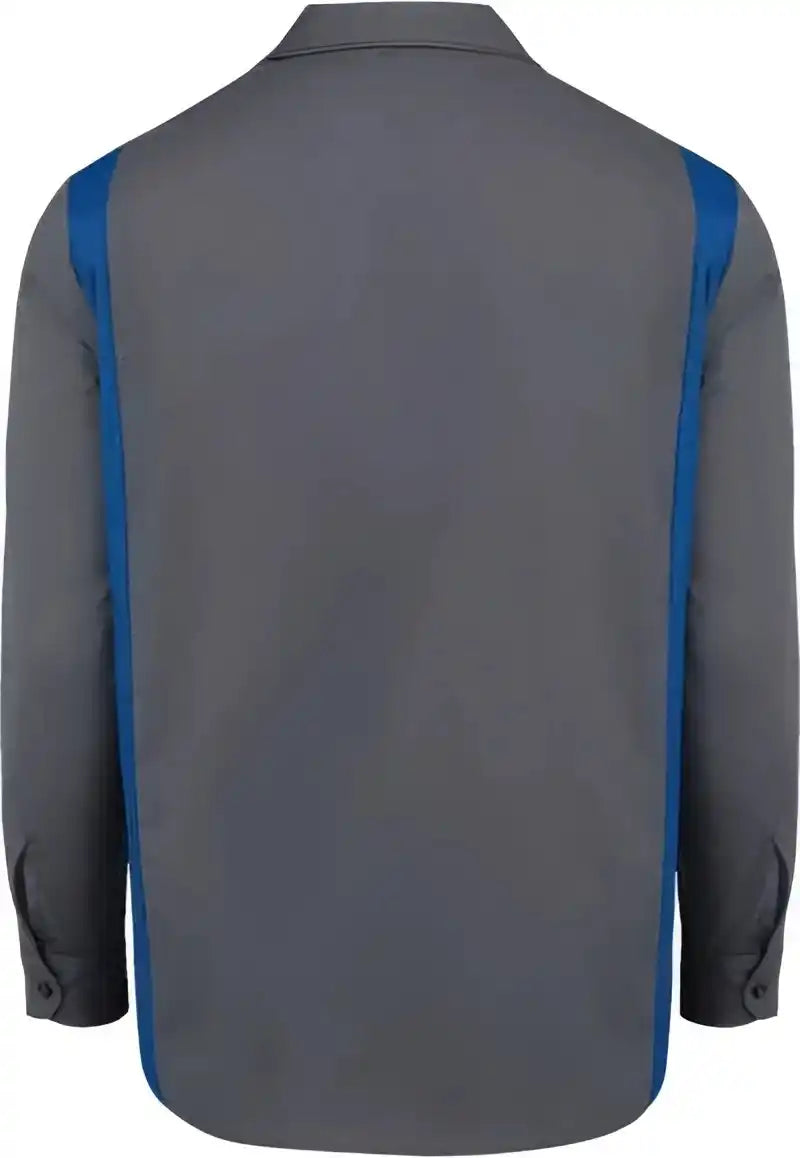 Dickies 5524 Industrial Colorblocked Long Sleeve Shirt - Charcoal Royal Blue