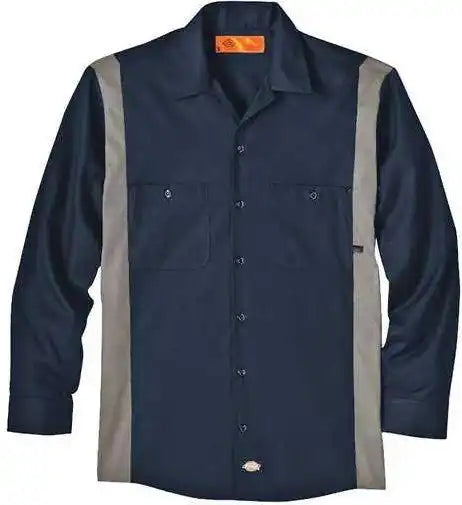 Dickies 5524 Industrial Colorblocked Long Sleeve Shirt - Dark Navy Smoke