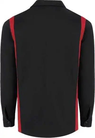 Dickies 5524l Industrial Colorblocked Long Sleeve Shirt - Sizes - Black English Red