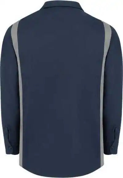 Dickies 5524l Industrial Colorblocked Long Sleeve Shirt - Sizes - Dark Navy Smoke