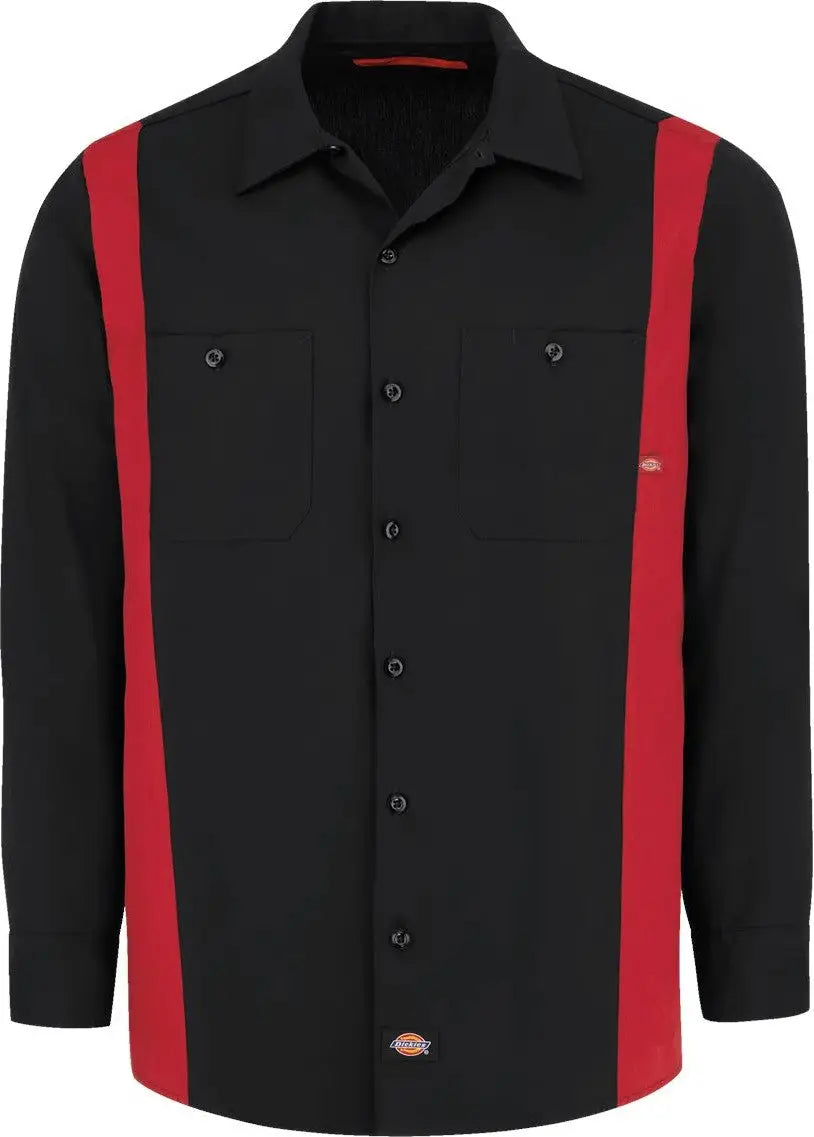 Dickies 5524r Industrial Colorblocked Long Sleeve Shirt - 5524 - Black English Red