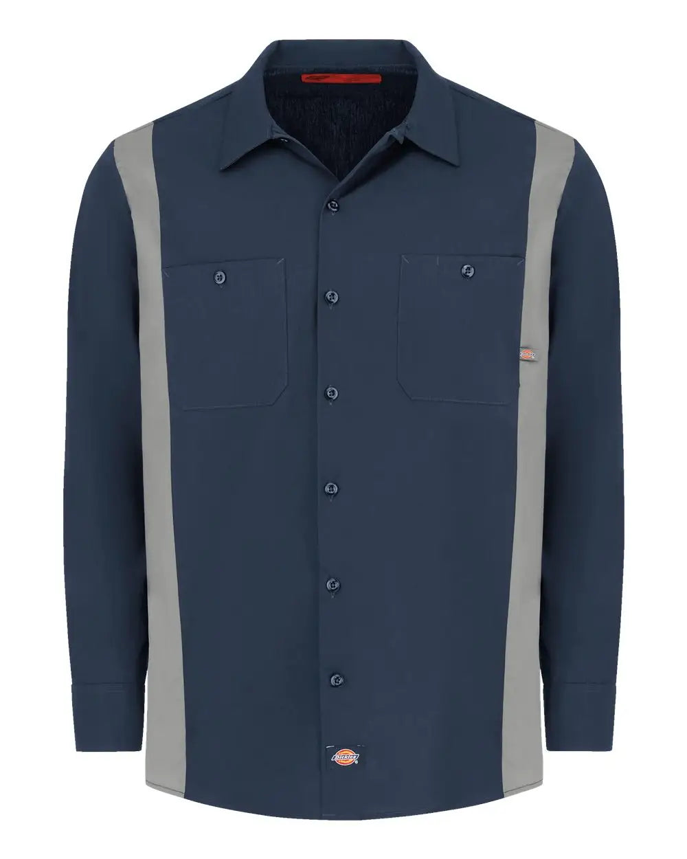 Dickies 5524t Industrial Colorblocked Long Sleeve Shirt - Tall Sizes - Dark Navy Smoke - Gray / Mt