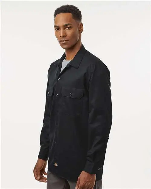 Dickies 5574 Long Sleeve Work Shirt - Black