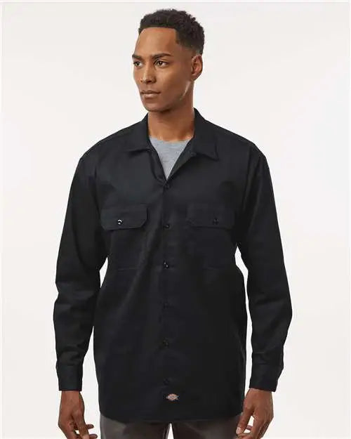 Dickies 5574 Long Sleeve Work Shirt - Black