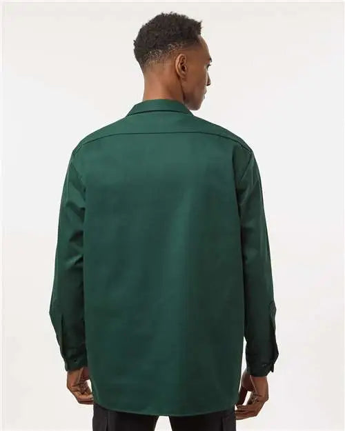 Dickies 5574 Long Sleeve Work Shirt - Hunter Green