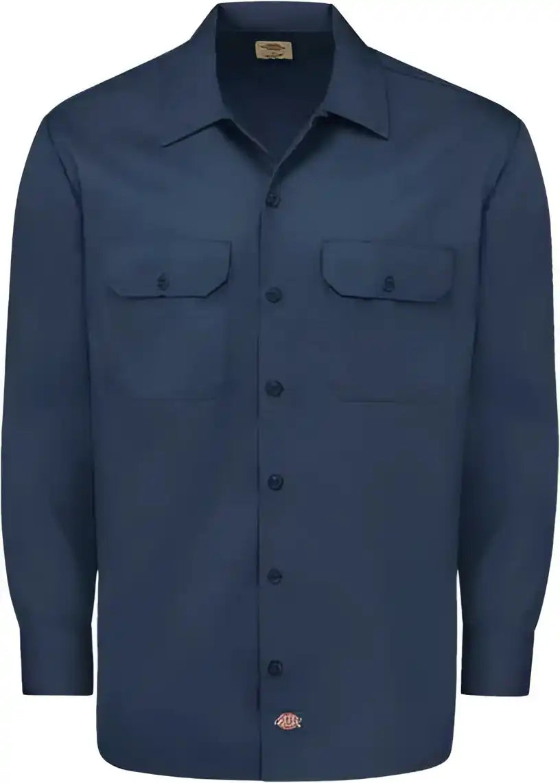 Dickies 5574 Long Sleeve Work Shirt Navy
