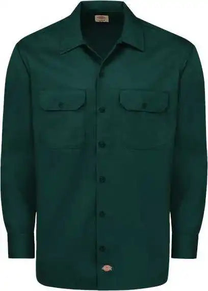Dickies 5574l Long Sleeve Work Shirt - Sizes - Hunter Green
