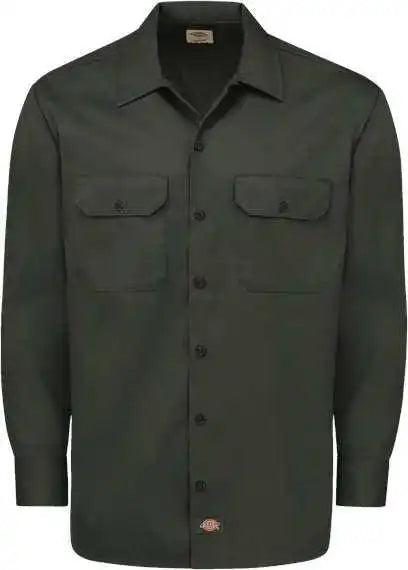 Dickies 5574l Long Sleeve Work Shirt - Sizes - Olive Green