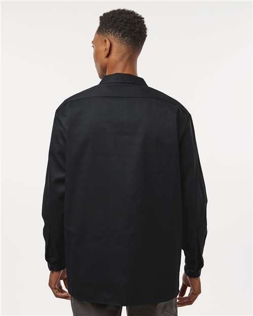 Dickies 5574t Long Sleeve Work Shirt - Tall Sizes - Black