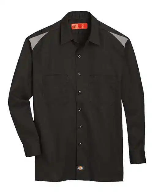 Dickies 6605 Long Sleeve Performance Team Shirt - Black Smoke