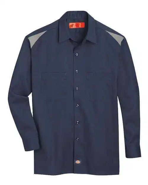Dickies 6605 Long Sleeve Performance Team Shirt - Dark Navy Smoke