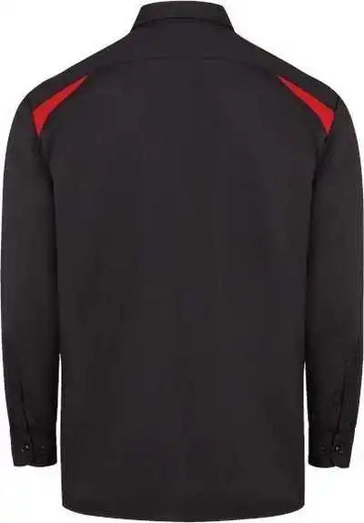 Dickies 6605l Long Sleeve Performance Team Shirt - Sizes - Black English Red