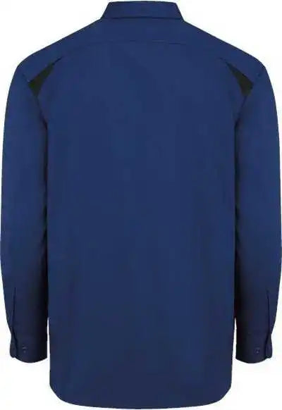 Dickies 6605l Long Sleeve Performance Team Shirt - Sizes - Cobalt Blue Black