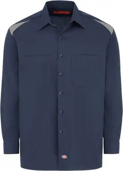 Dickies 6605l Long Sleeve Performance Team Shirt - Sizes - Dark Navy Smoke