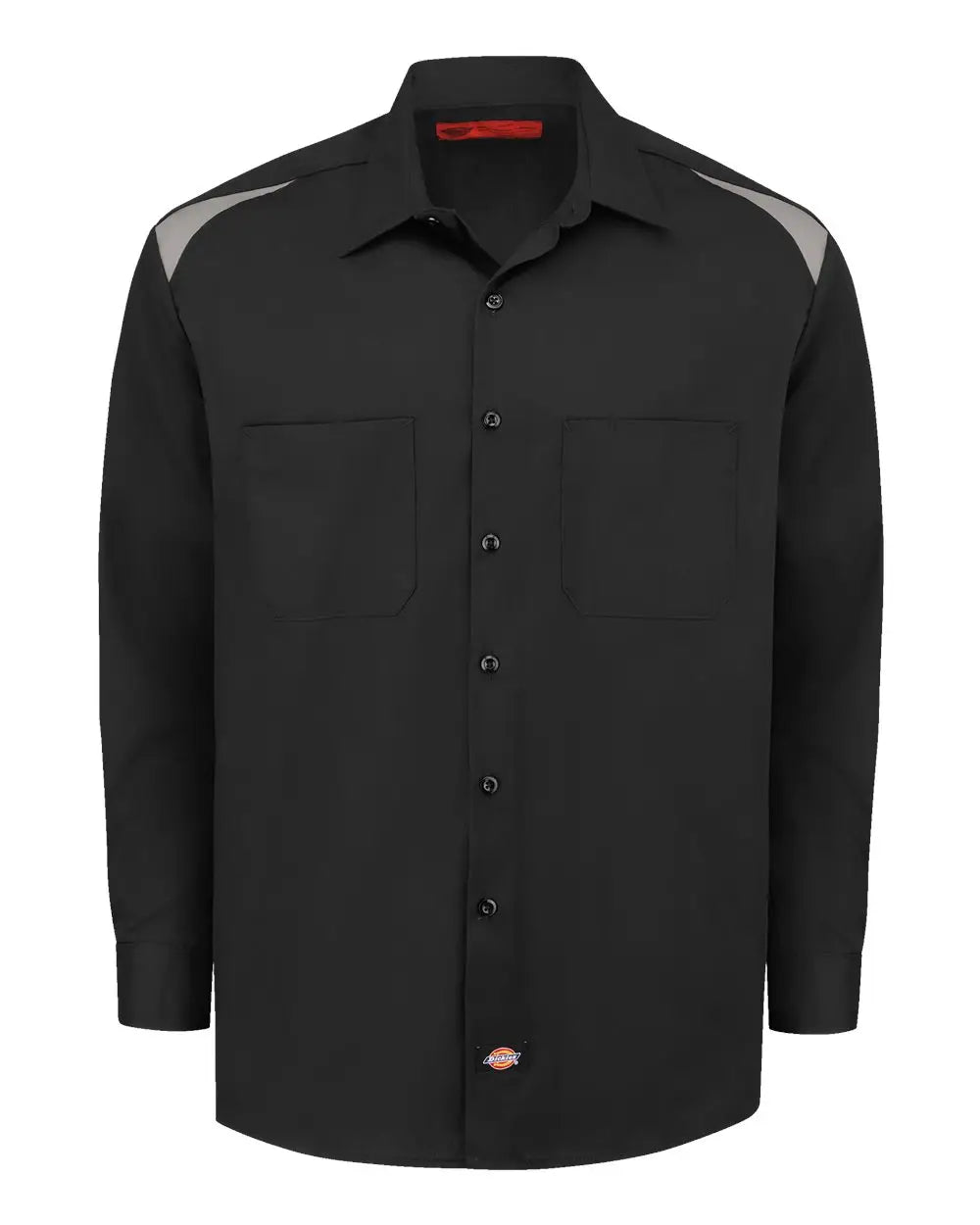 Dickies 6605t Long Sleeve Performance Team Shirt - Tall Sizes - Black Smoke - Gray / Mt