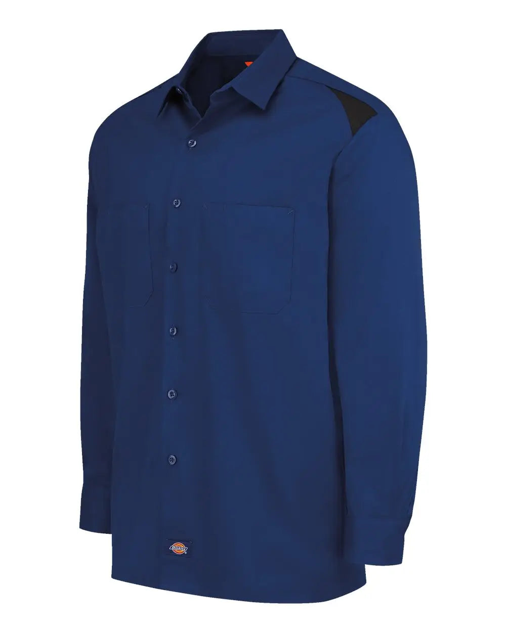 Dickies 6605t Long Sleeve Performance Team Shirt - Tall Sizes - Cobalt Blue Black