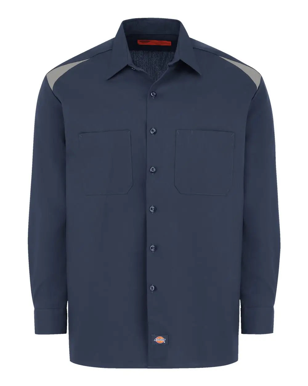 Dickies 6605t Long Sleeve Performance Team Shirt - Tall Sizes - Dark Navy Smoke - Gray / Mt