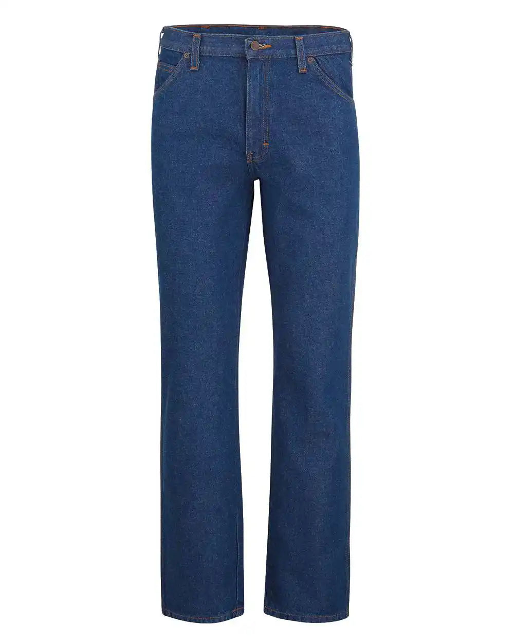 Dickies C993ext Industrial Jeans - Extended Sizes - Rinsed Indigo Blue - 39 Unhemmed - 50w