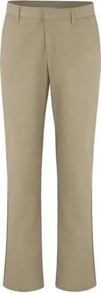 Dickies Fp92ext Women’s Industrial Flat Front Pants - Extended Sizes - Desert Sand - 37 Unhemmed