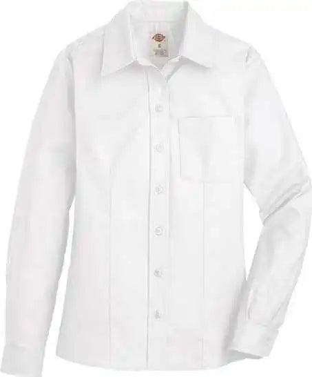 Dickies L254 Women’s Oxford Long Sleeve Shirt - White