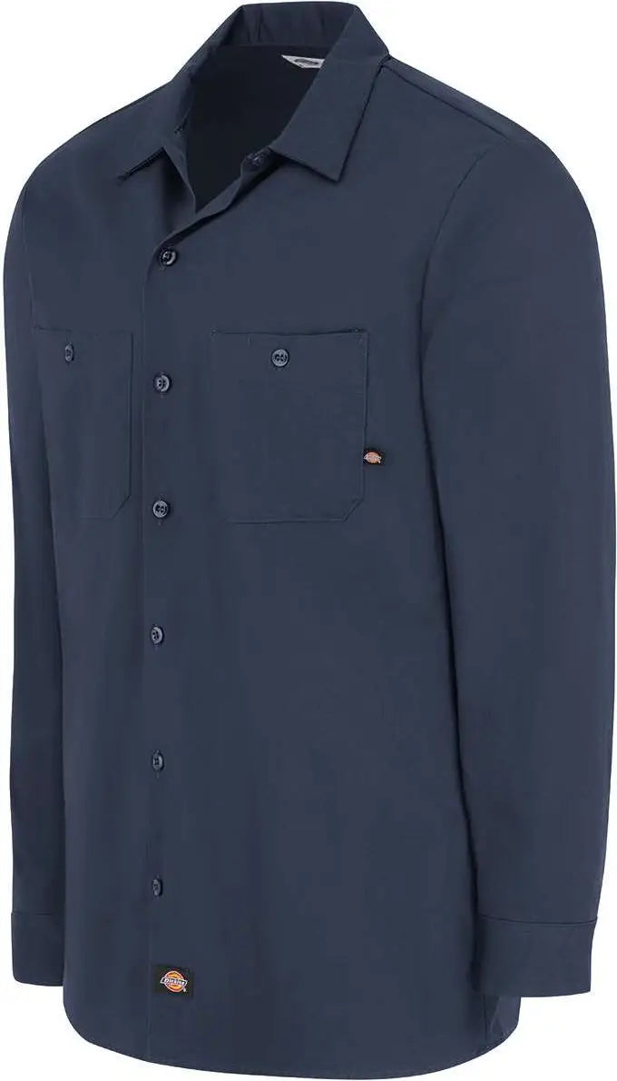 Dickies L307 Industrial Cotton Long Sleeve Work Shirt - Dark Navy