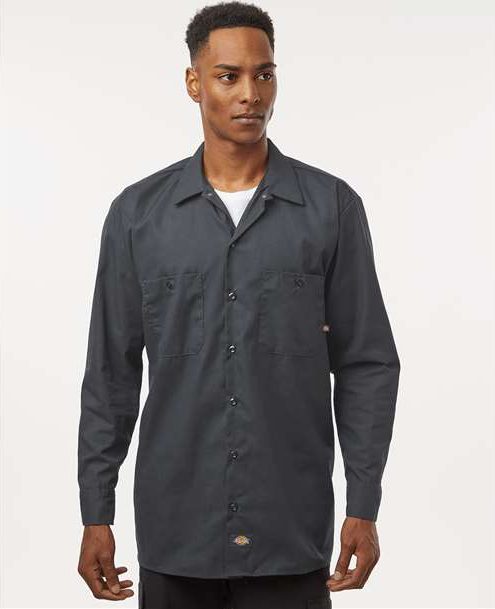 Dickies L535 Industrial Long Sleeve Work Shirt - Dark Charcoal