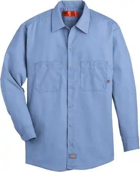 Dickies L535l Industrial Long Sleeve Work Shirt - Sizes - Light Blue