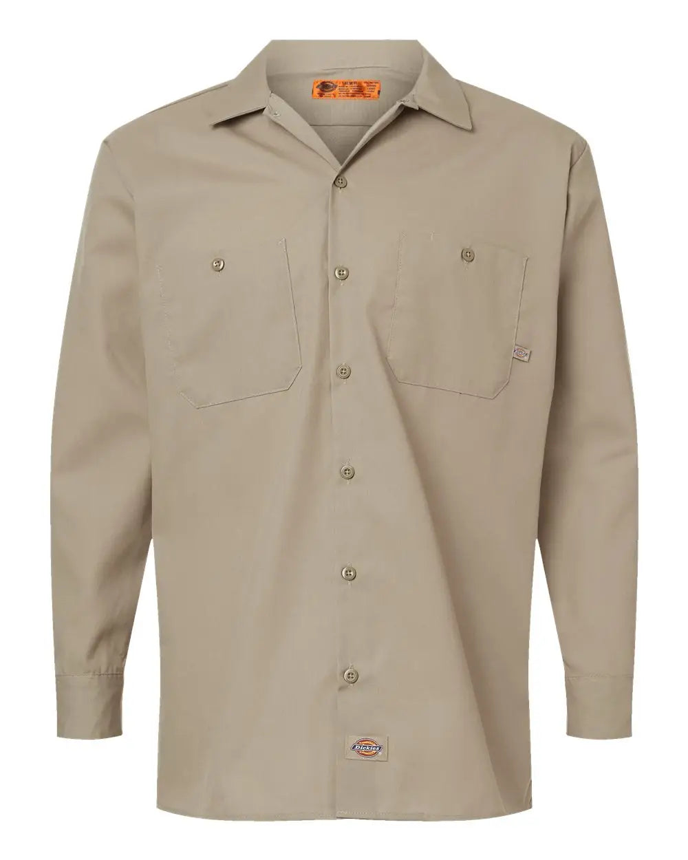 Dickies L535t Industrial Long Sleeve Work Shirt - Tall Sizes - Desert Sand