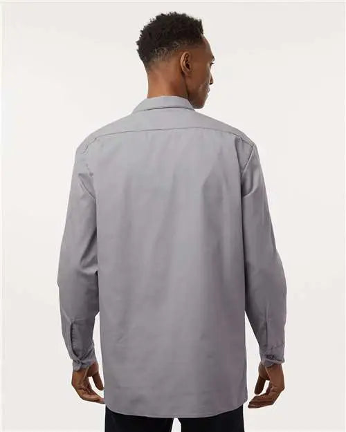 Dickies L535t Industrial Long Sleeve Work Shirt - Tall Sizes - Graphite Grey