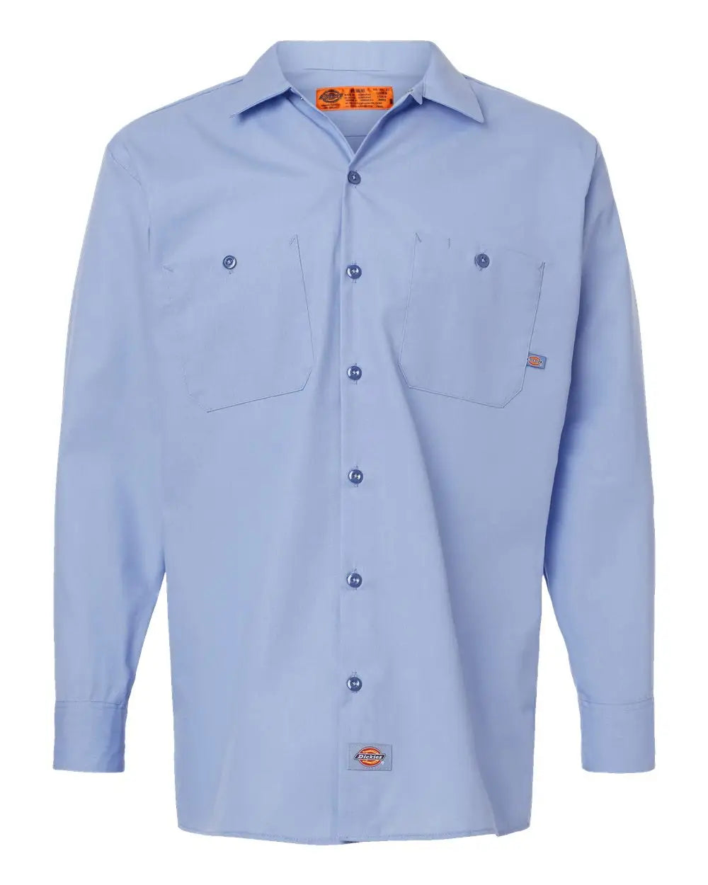 Dickies L535t Industrial Long Sleeve Work Shirt - Tall Sizes - Light Blue