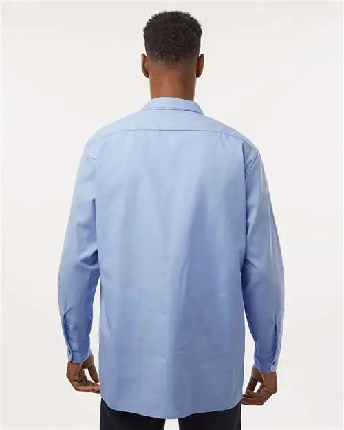 Dickies L535t Industrial Long Sleeve Work Shirt - Tall Sizes - Light Blue