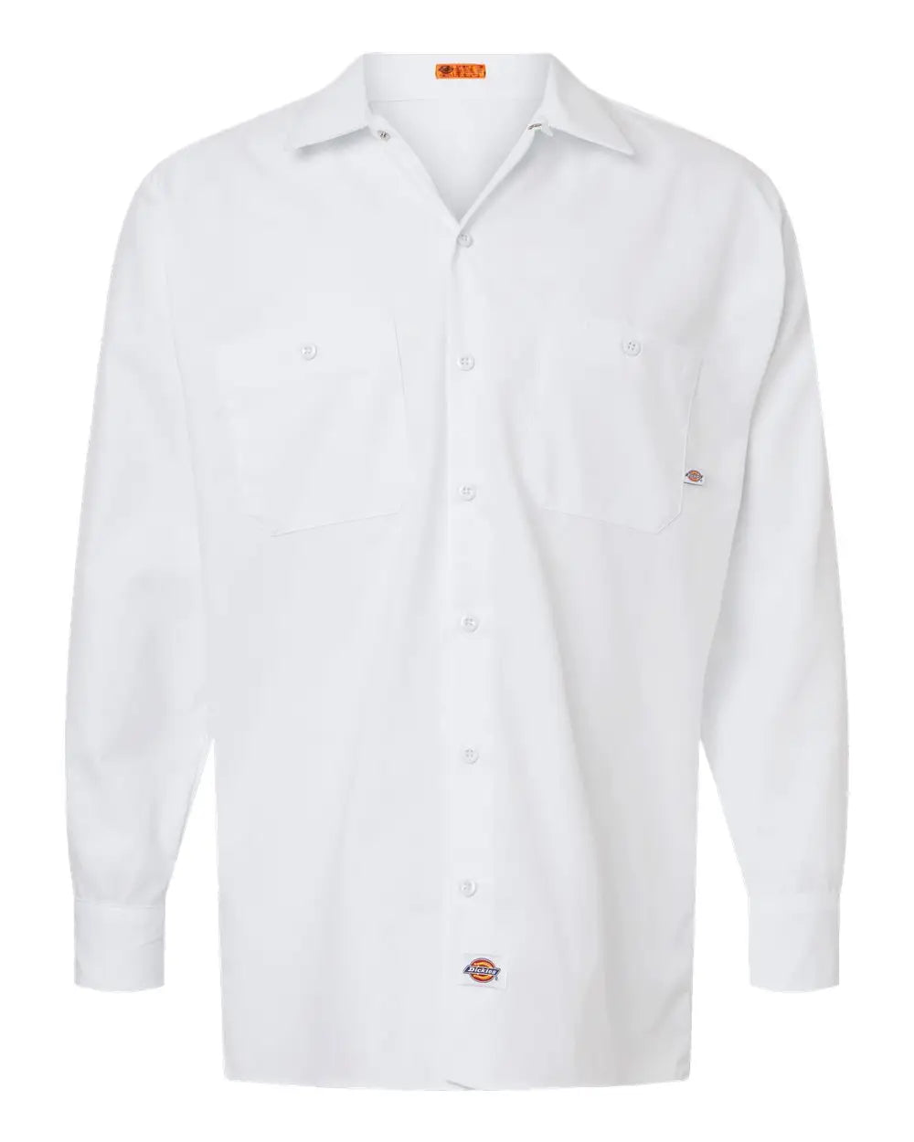 Dickies L535t Industrial Long Sleeve Work Shirt - Tall Sizes - White