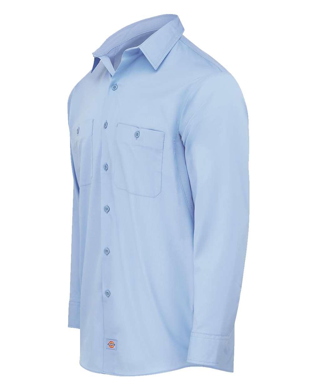 Dickies Ll51t Industrial Worktech Ventilated Long Sleeve Work Shirt - Tall Sizes - Light Blue - Ice / Mt