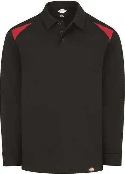 Dickies Ll66 Team Performance Long Sleeve Shirt - Black English Red
