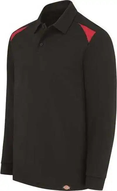 Dickies Ll66 Team Performance Long Sleeve Shirt - Black English Red